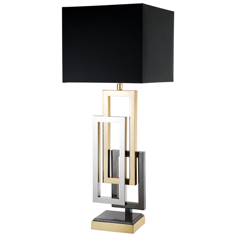 Настольная лампа Eichholtz Table Lamp Regine Черный Никель Темный никель Золотой в Ижевске | Loft Concept 