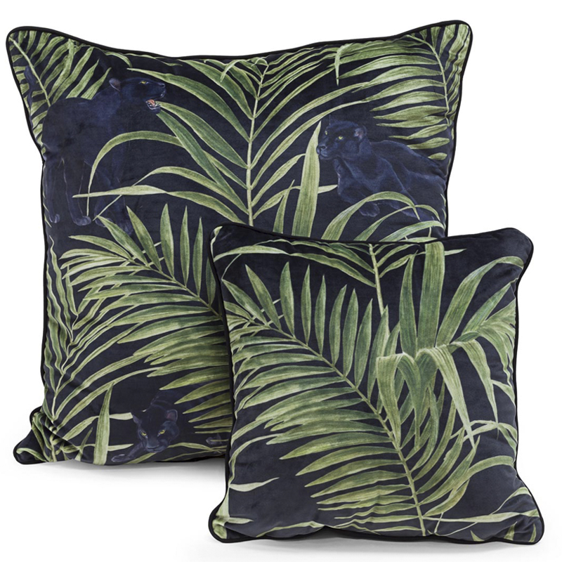 Комплект подушек SET PILLOW ABHIKA black-green Зеленый Черный в Ижевске | Loft Concept 