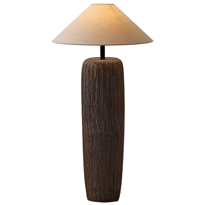 Торшер Coffey Lampshade Floor Lamp Бежевый Коричневый в Ижевске | Loft Concept 