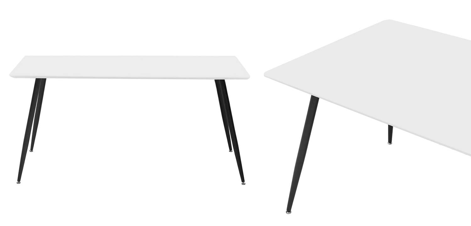 Обеденный стол с белой прямоугольной столешницей Rosio Dinner Table - фото