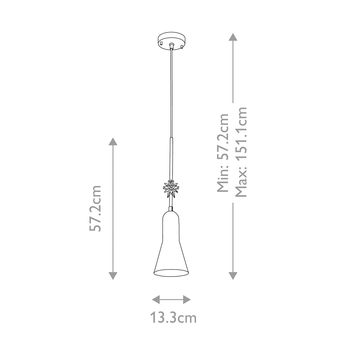 Подвесной светильник с конусным плафоном и декоративной звездой 57 см Elstead Lighting в Ижевске