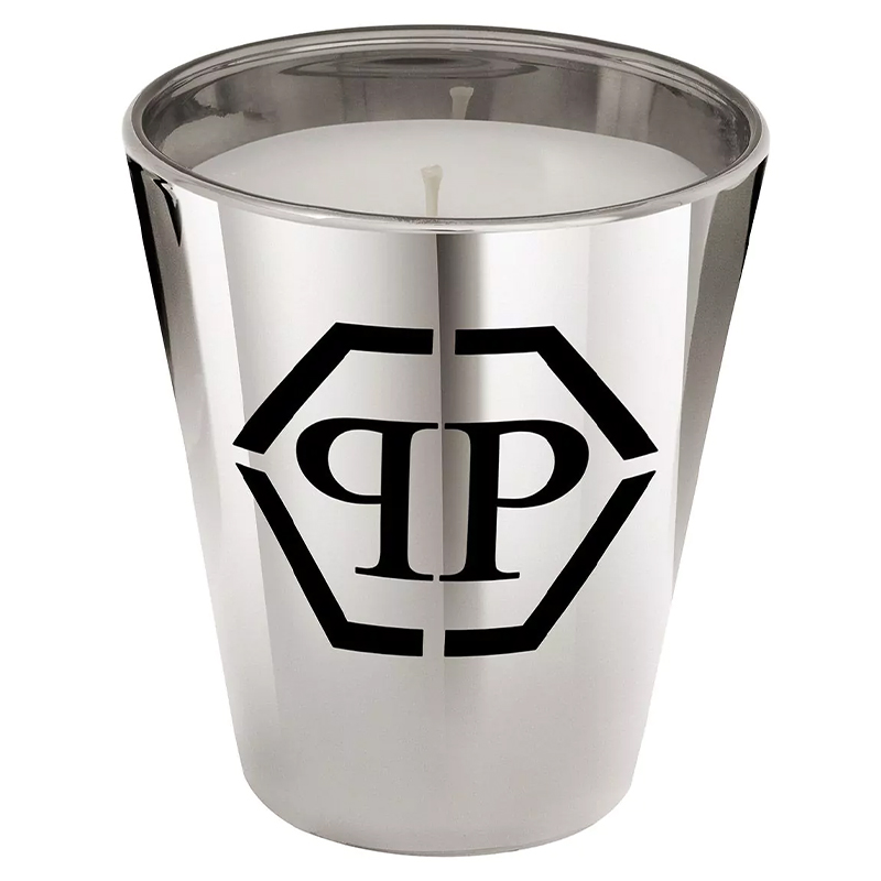 Свеча Philipp Plein Candle Empire Platinum M Серебряный Белый Черный в Ижевске | Loft Concept 