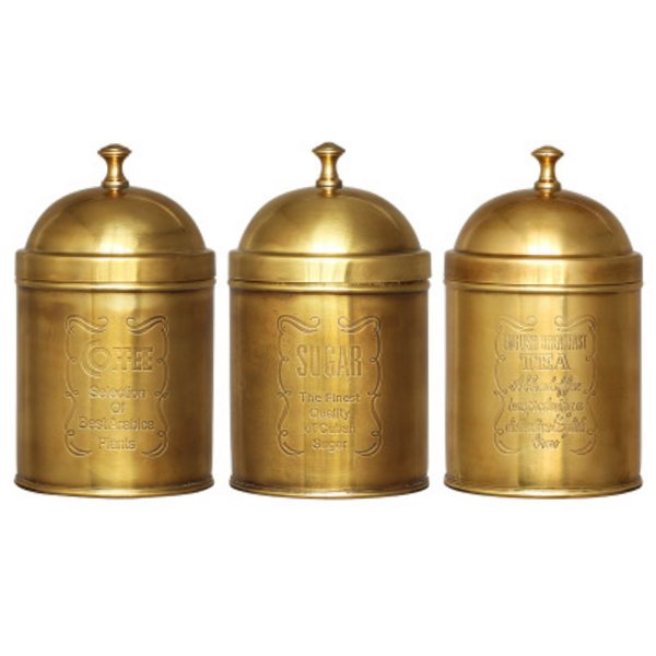 Набор банок Kitchen Canister Sets Brass Латунь в Ижевске | Loft Concept 