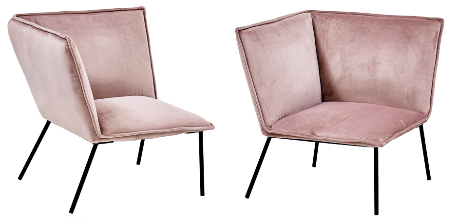 Кресло Corner Armchair pink - фото №1