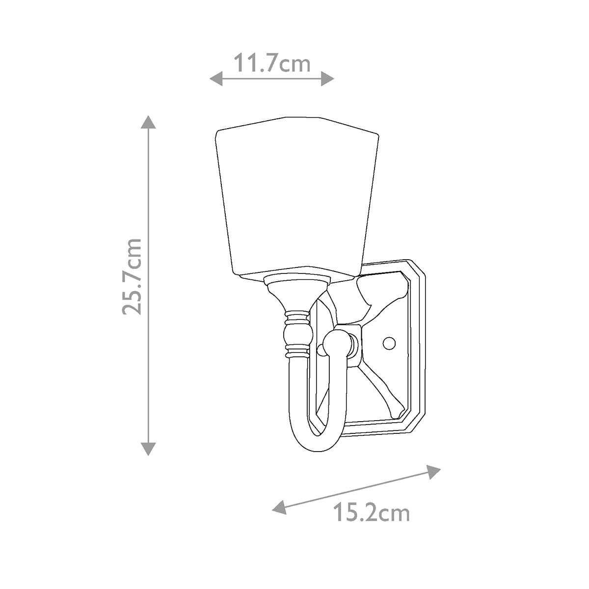 Бра для ванных комнат с белым матовым плафоном квадратной формы на основании цвета хром Feiss в Ижевске