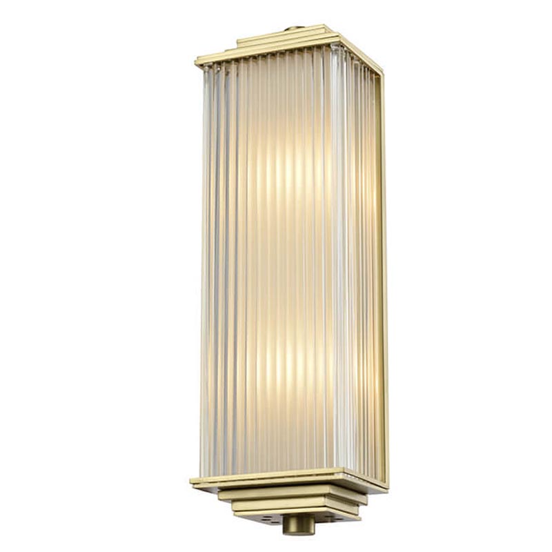 Бра Brion Glass Rectangle Wall Lamp Brass Латунь Прозрачный (Transparent) в Ижевске | Loft Concept 