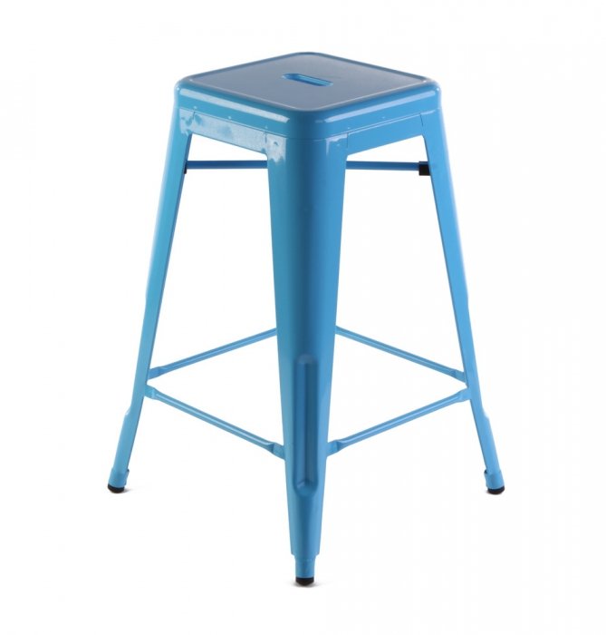 Барный стул Tolix Bar Stool 65 Черный Салатовый Нержавеющая сталь Оранжевый Красный Зеленый Желтый Голубой Белый в Ижевске | Loft Concept 