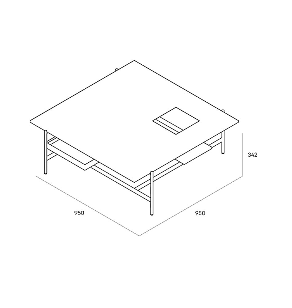 Karat журнальный столик цвета серый камень с съемным подносом в Ижевске