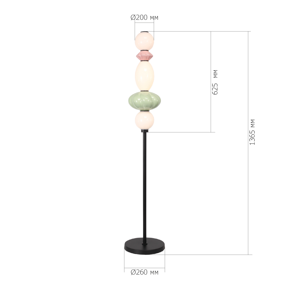 Торшер с фигурными керамическими элементами Fragrant Light в Ижевске