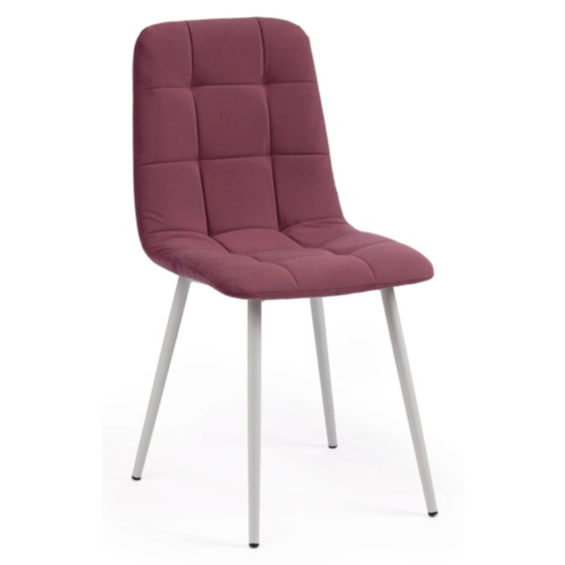 Стул Nancy Velour Plum Chair Сливовый (Plum) Белый в Ижевске | Loft Concept 