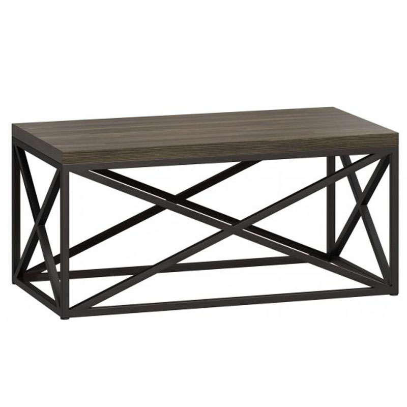 Кофейный стол Industrial Oak Geometric Coffee Table Серый Черный в Ижевске | Loft Concept 