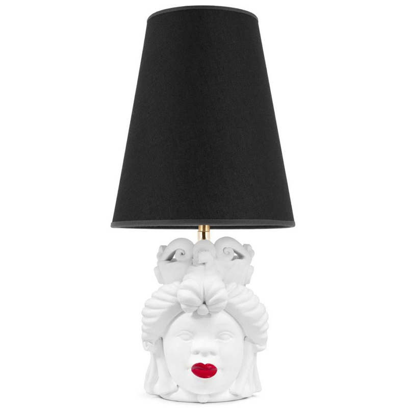 Настольная лампа Table Lamp Moro Lady Small Lipstick Black Белый Черный Красный в Ижевске | Loft Concept 