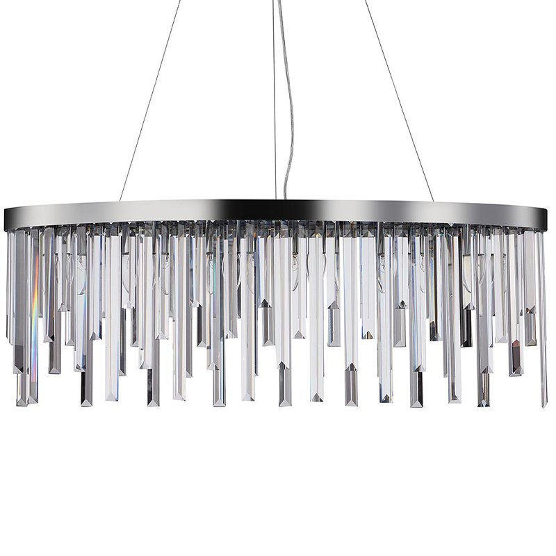 Люстра Bennett Oval Chandelier chrome 90 Хром Прозрачный в Ижевске | Loft Concept 