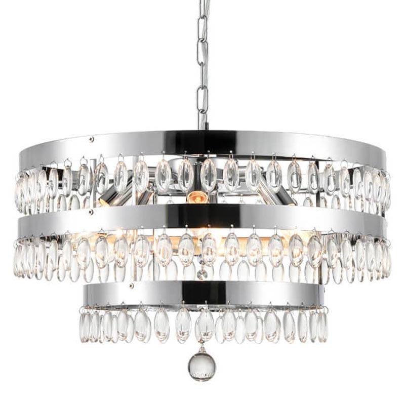 Люстра Oberon Chandelier chrome 50 Прозрачный (Transparent) Хром в Ижевске | Loft Concept 