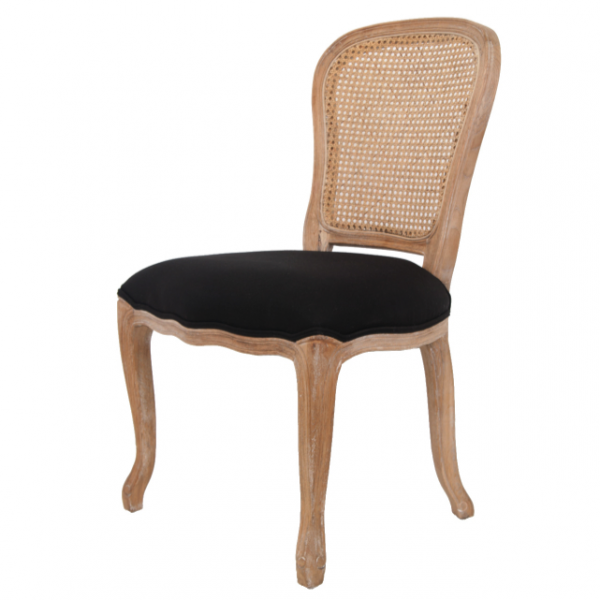 Стул French chairs Provence Neman Black Rattan Chair Черный Бежевый в Ижевске | Loft Concept 