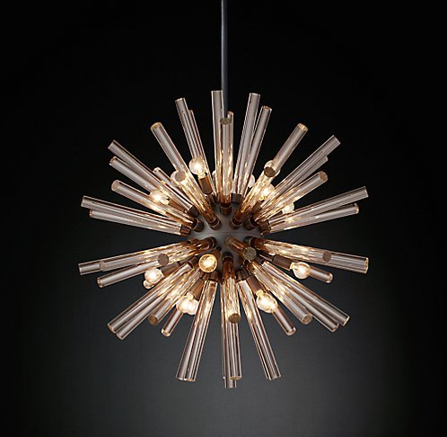 Светильник Crystal Starburst Chandelier Round Черный в Ижевске | Loft Concept 