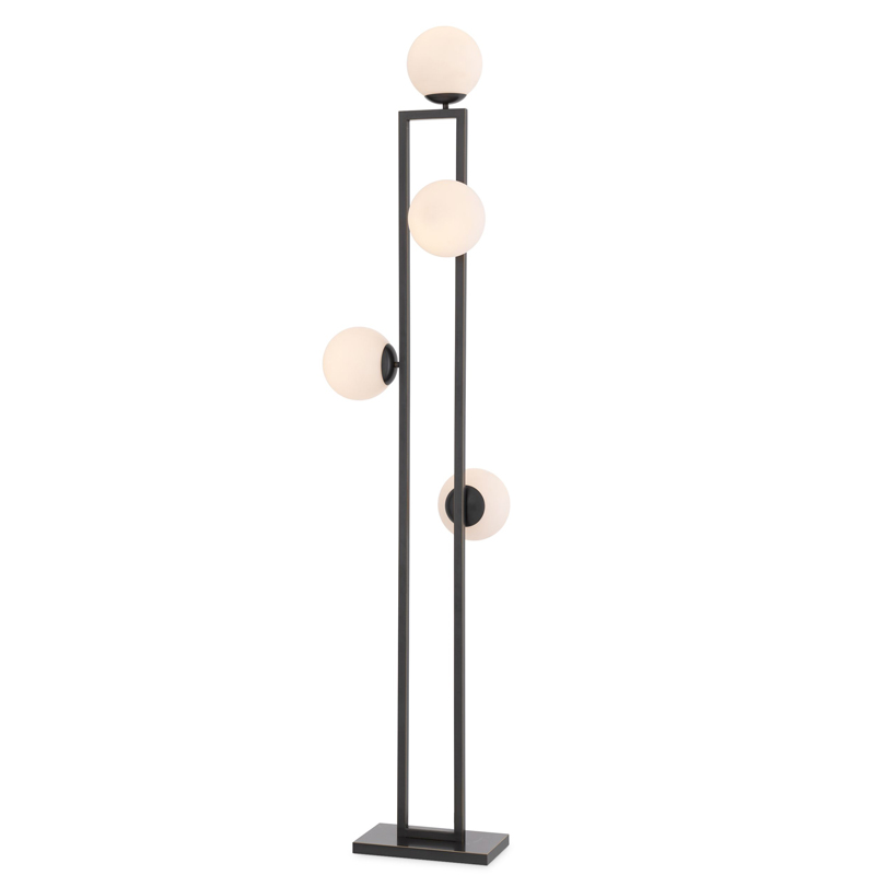 Торшер Eichholtz Floor Lamp Pascal Bronze Темная бронза Белый в Ижевске | Loft Concept 