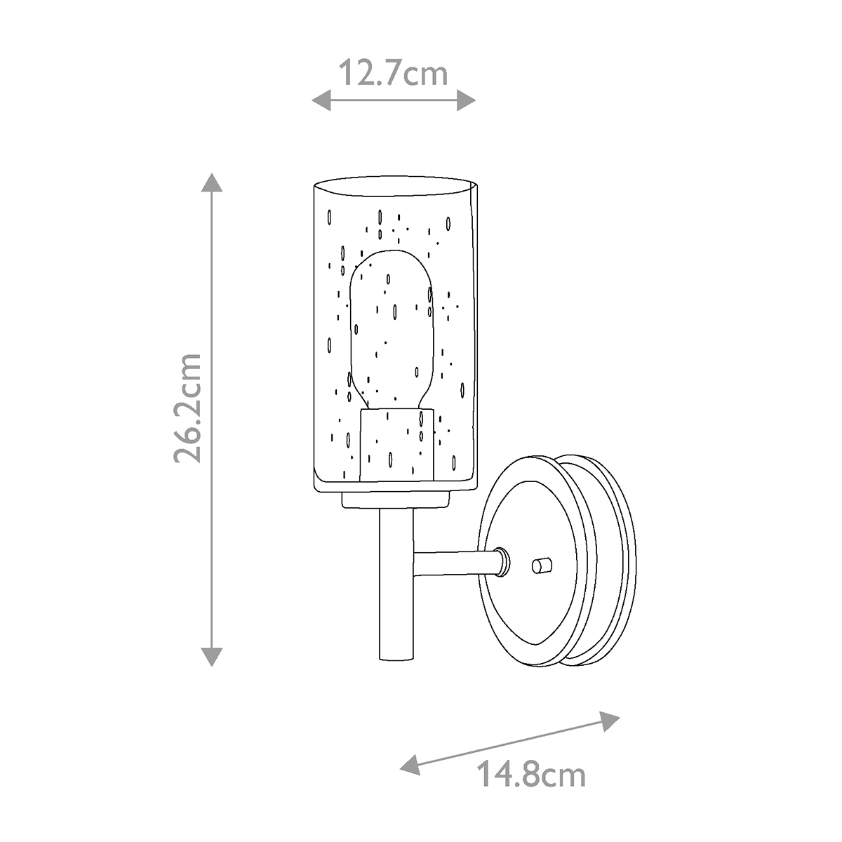 Бра с плафоном в форме цилиндра из прозрачного стекла с пузырьками Hinkley в Ижевске