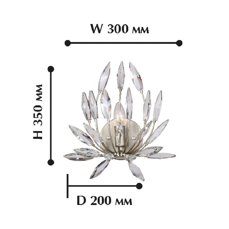 Бра в форма лотоса CRYSTAL PINEAPPLE в Ижевске