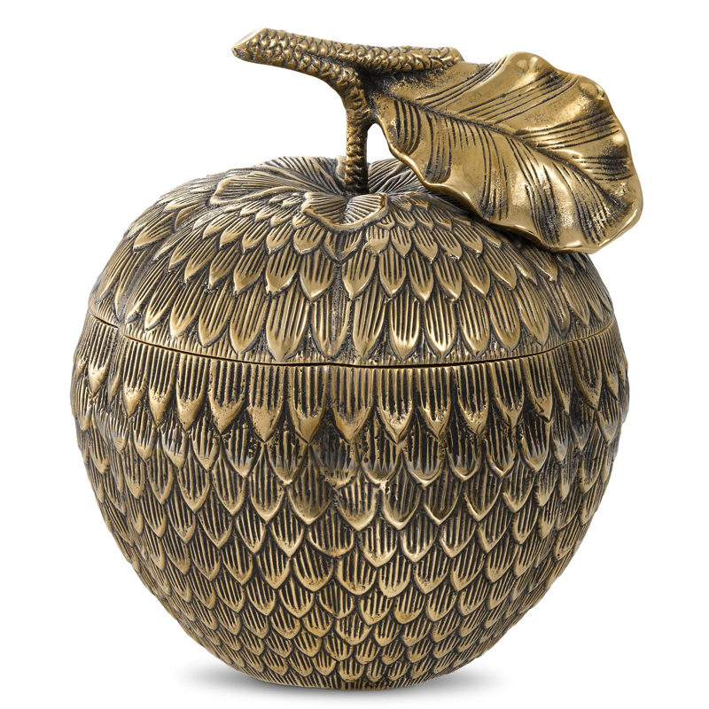 Шкатулка Eichholtz Box Custard Apple brass Винтажная латунь в Ижевске | Loft Concept 