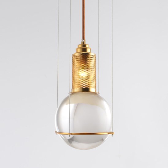 Подвесной светильник CARLYLE COLLECTIVE RAIN DROP PENDANT Латунь Прозрачное Стекло в Ижевске | Loft Concept 