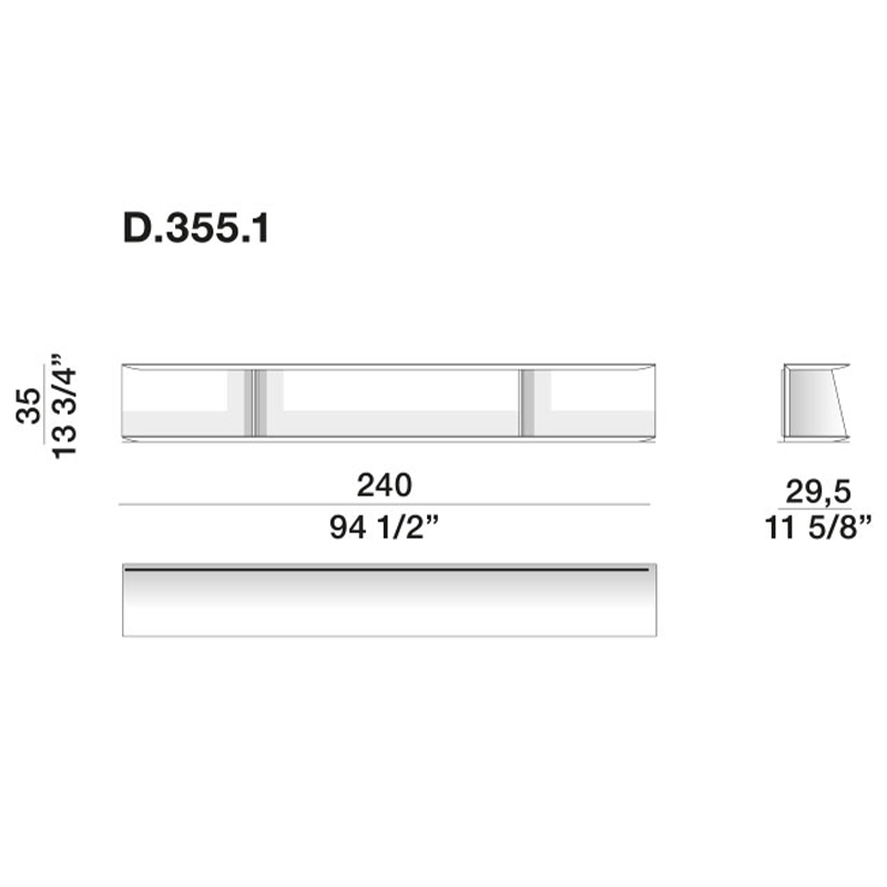 Дизайнерская подвесная полка Gio Ponti D.355.1 - D.355.2 Hanging Bookcase в Ижевске