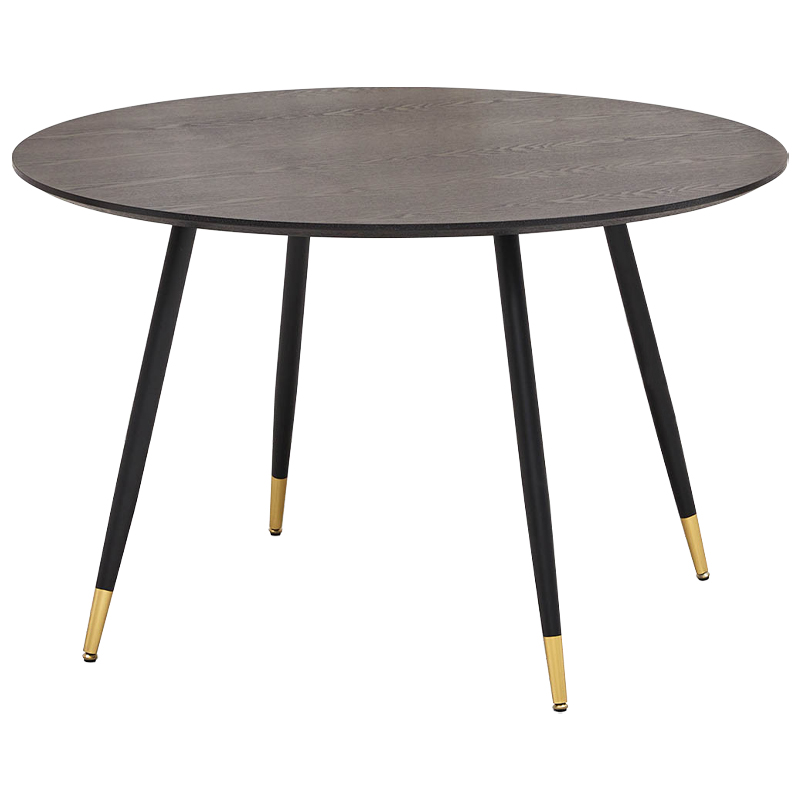 Круглый обеденный стол Mateo Round Dinner Table Коричневый Латунь в Ижевске | Loft Concept 