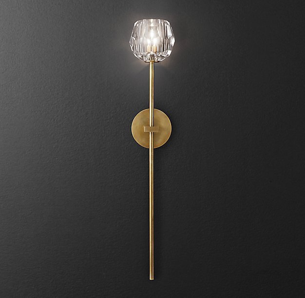 Бра RH Boule de Cristal Long Sconce Brass Латунь в Ижевске | Loft Concept 