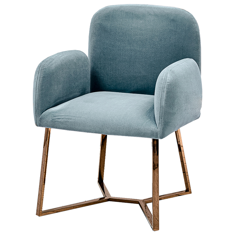 Стул Clifford Stool Pastel Blue Голубой пастельный Розовое золото в Ижевске | Loft Concept 