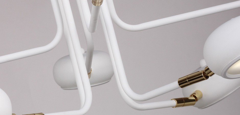 Люстра Curved Stix Chandelier 6 White - Loft-Concept в Ижевске