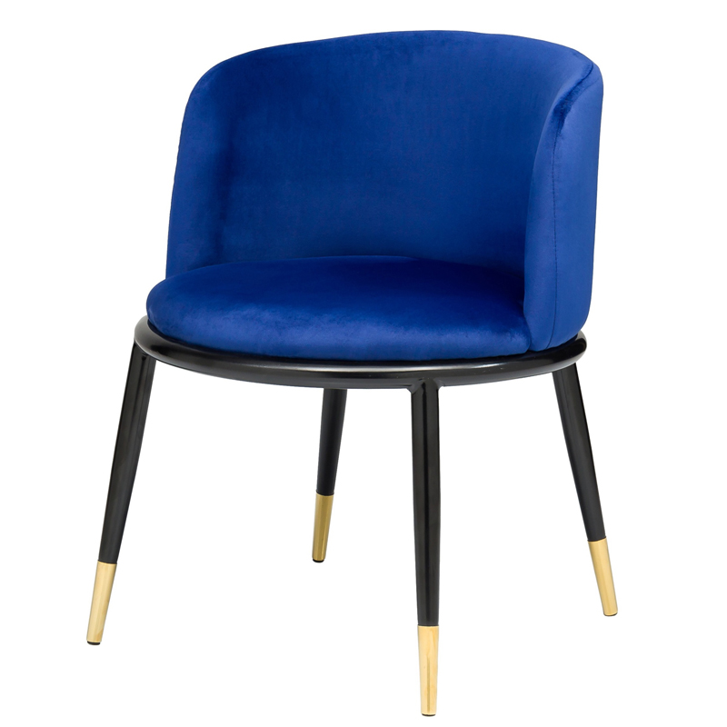 Стул Dining Chair Foucault Blue Синий Черный Золотой в Ижевске | Loft Concept 