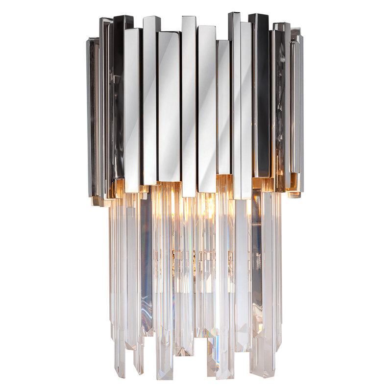 Бра Luxxu Modern Cascade Wall Lamp Silver 40 Прозрачное Стекло Серебряный в Ижевске | Loft Concept 