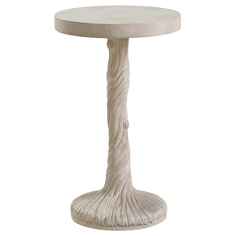 Приставной стол Barclay Butera Malibu Saddle Peak Round Accent Table Бежевый в Ижевске | Loft Concept 