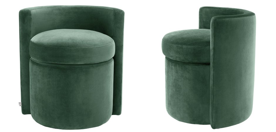 Кресло Eichholtz Stool Arcadia dark green - фото №1