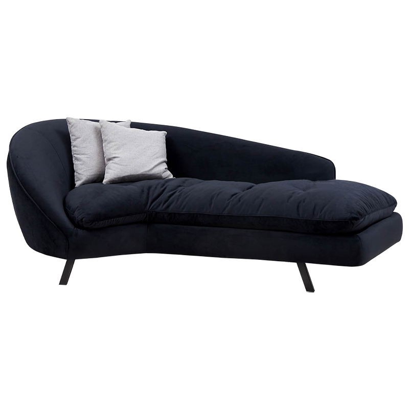 Диван Evangeline Dark Blue Sofa Темно-синий Черный Серый в Ижевске | Loft Concept 