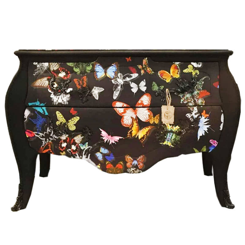 Комод Бабочки Chest of Drawers Night Butterflies Черный Мульти в Ижевске | Loft Concept 