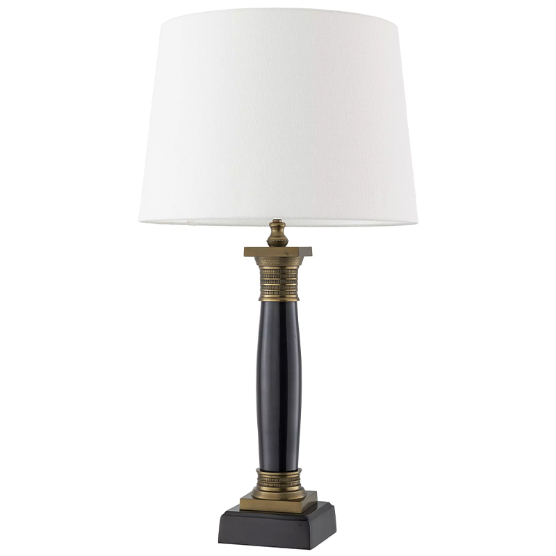 Настольная лампа Eichholtz Table Lamp Napoleon Латунь Черный Белый в Ижевске | Loft Concept 