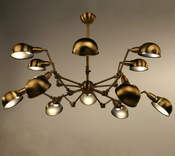 Подвесной светильник Gold Spider Chandelier  в Ижевске | Loft Concept 