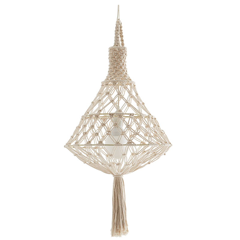 Подвесной светильник Macrame Wicker Hanging lamp Бежевый в Ижевске | Loft Concept 