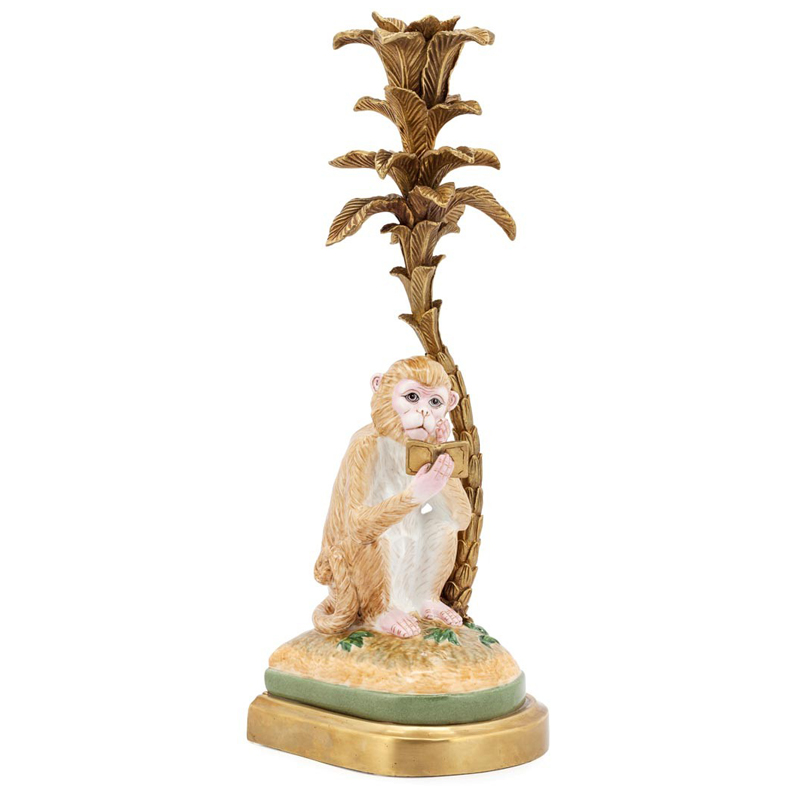 Подсвечник CANDLEHOLDER MONKEY ATLANTIDE L Бежевый Бронза в Ижевске | Loft Concept 