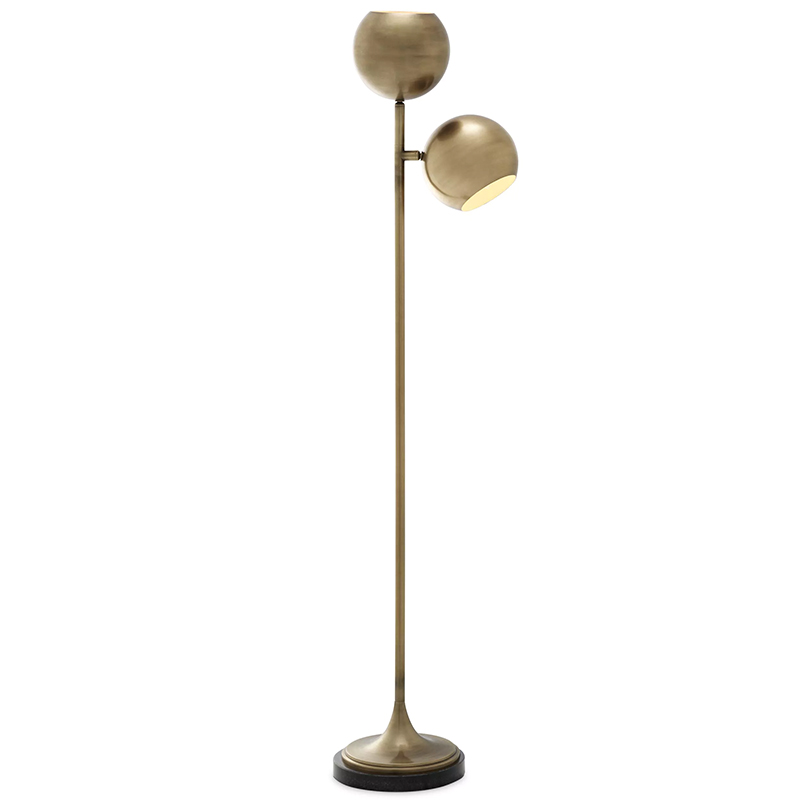 Торшер Eichholtz Floor Lamp Compton Brass Латунь Черный в Ижевске | Loft Concept 