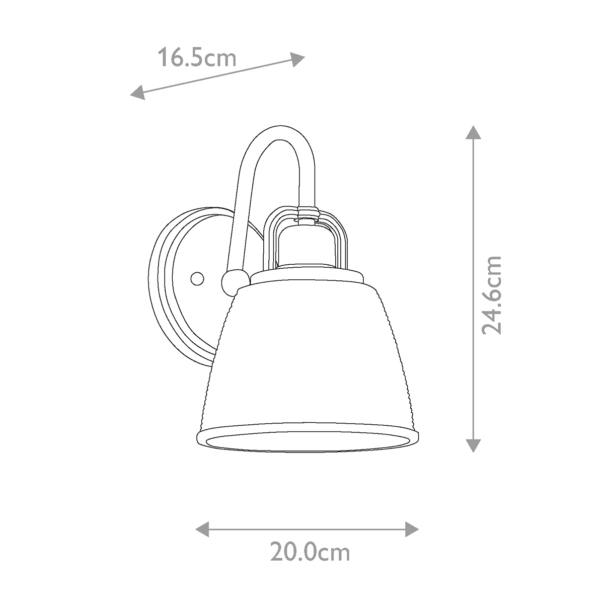 Бра с прозрачным рифленым плафоном в форме колокола Quoizel в Ижевске