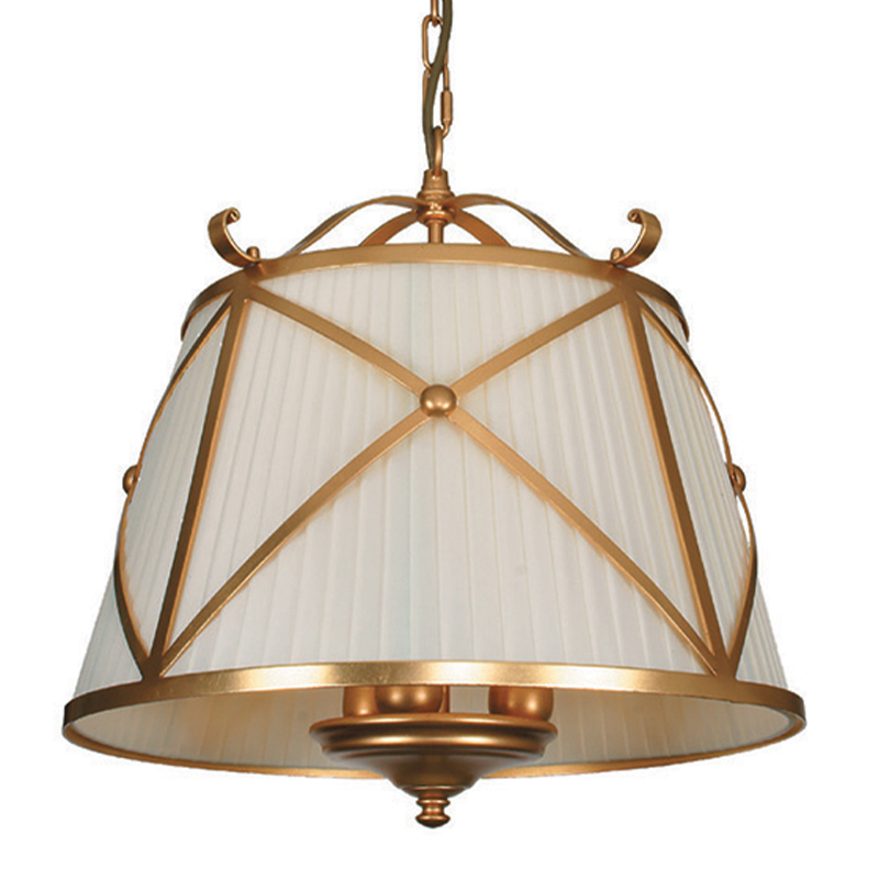 Люстра абажур Provence Lampshade Light Gold Chandelier Бежевый Золотой в Ижевске | Loft Concept 