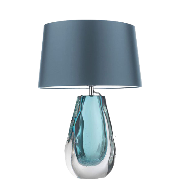 Настольная лампа Anya Peacock Table Lamp Хром Прозрачный Голубой в Ижевске | Loft Concept 