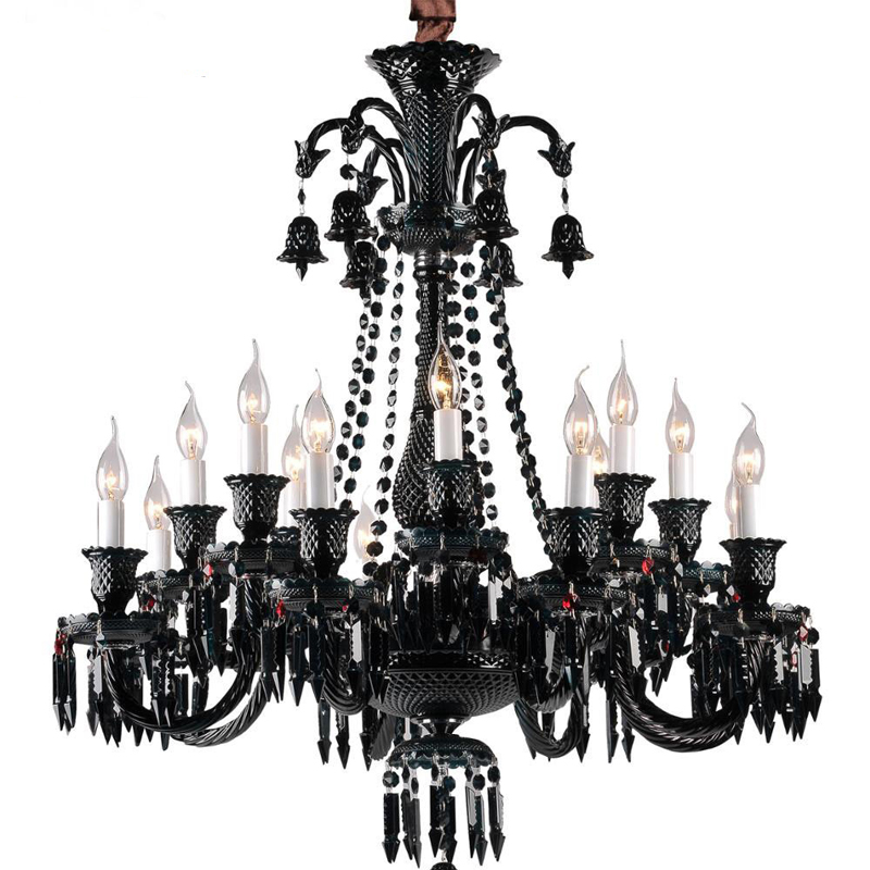 Люстра BACCARAT Zenith Midnight Chandelier 18 Черный в Ижевске | Loft Concept 