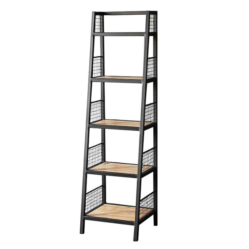 Стеллаж Kiyan Black Industrial Metal Rust Rack Черный Древесина в Ижевске | Loft Concept 