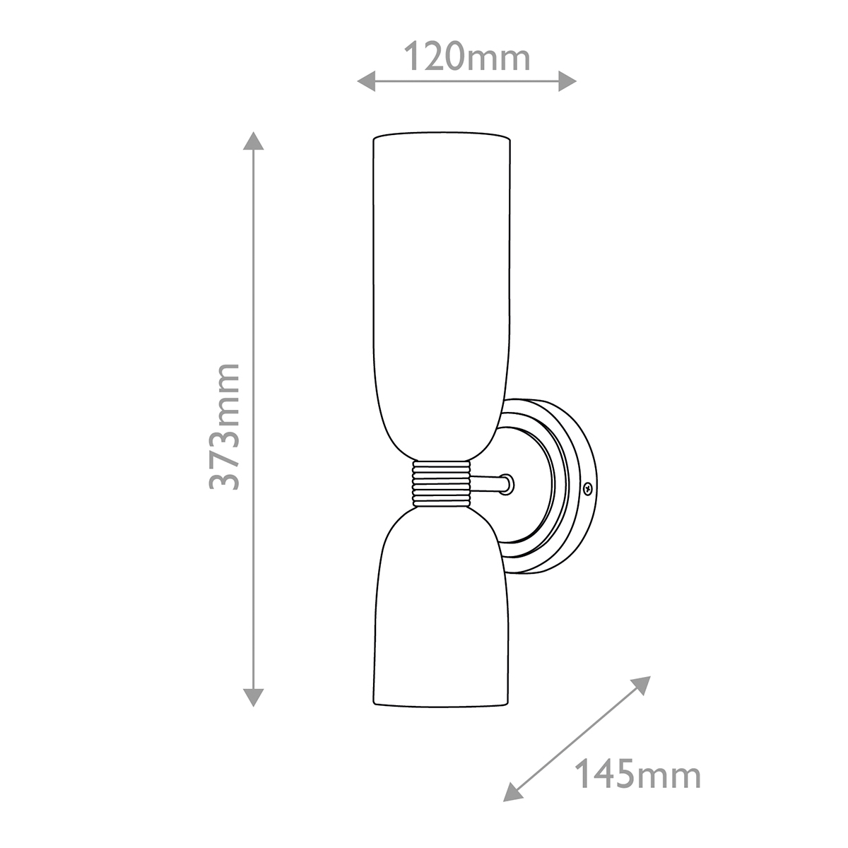 Бра для ванных комнат вертикальное с двумя матовыми белыми стеклянными плафонами Hinkley в Ижевске