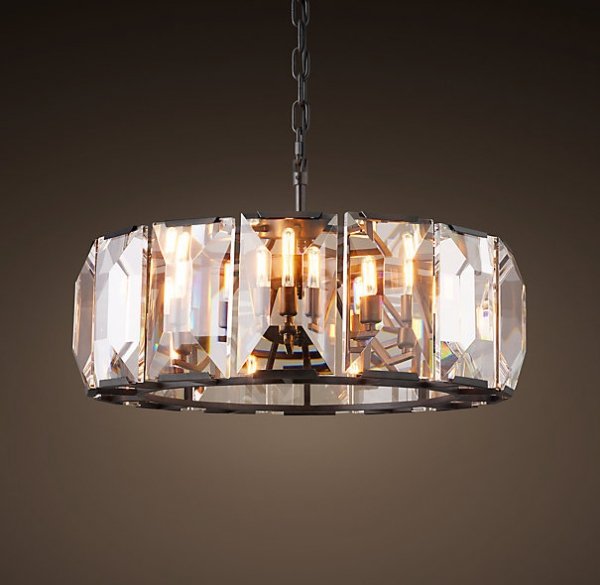 Люстра RH Harlow Crystal Round Chandelier 6 Черный в Ижевске | Loft Concept 