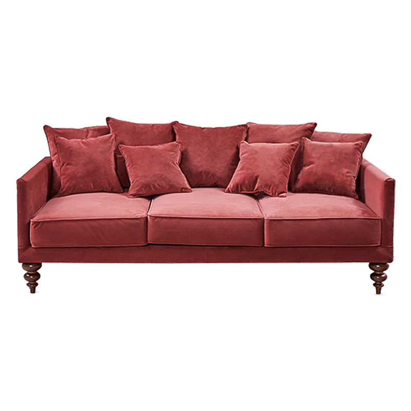 Диван Graceful Details Sofa Crimson Коричневый Малиновый (Crimson) в Ижевске | Loft Concept 