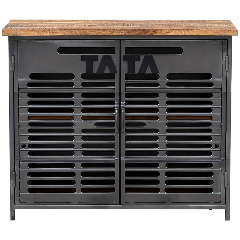 Комод Metal Wood Loft Tata Chest of Drawers Серый Древесина Коричневый Черный в Ижевске | Loft Concept 